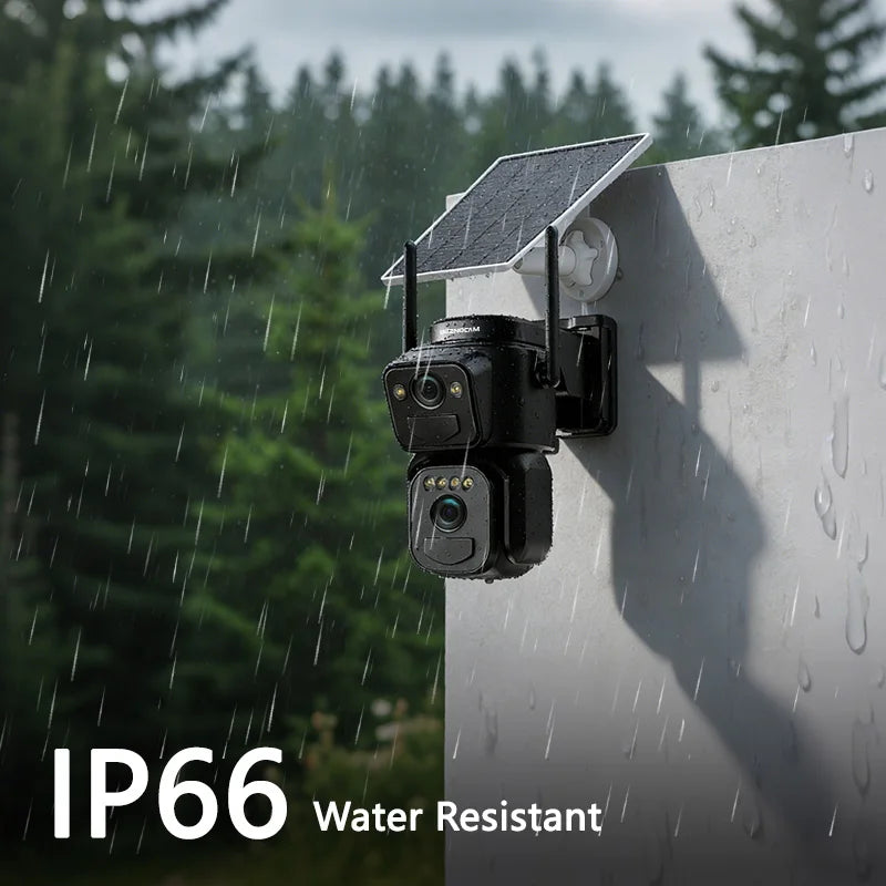 SZSINOCAM Dual Lens Solar WiFi Camera 24h Surveillance
