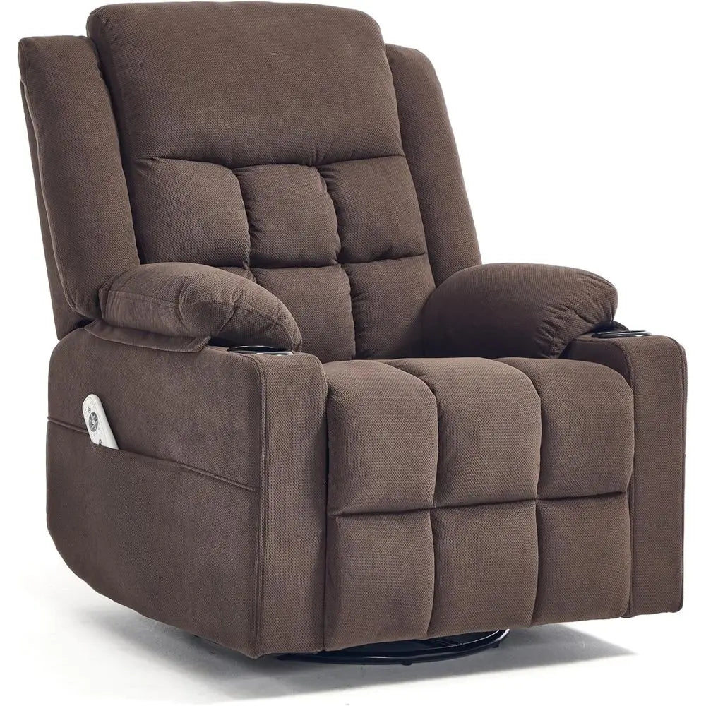 Swivel Recliner Chair With Massage And Heat For Adults