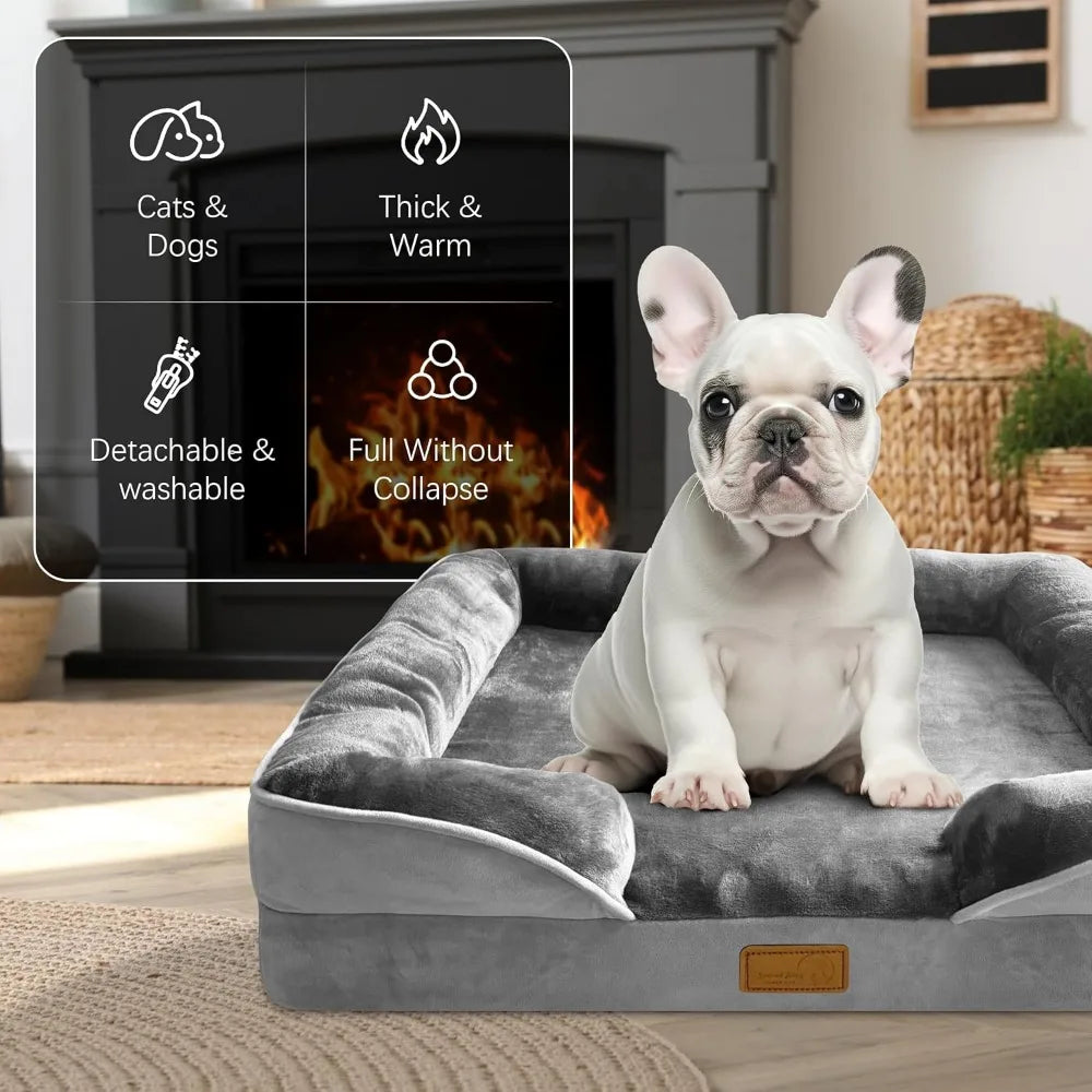 NBVCX Orthopedic Dog Bed With Sides And Supportive Foam