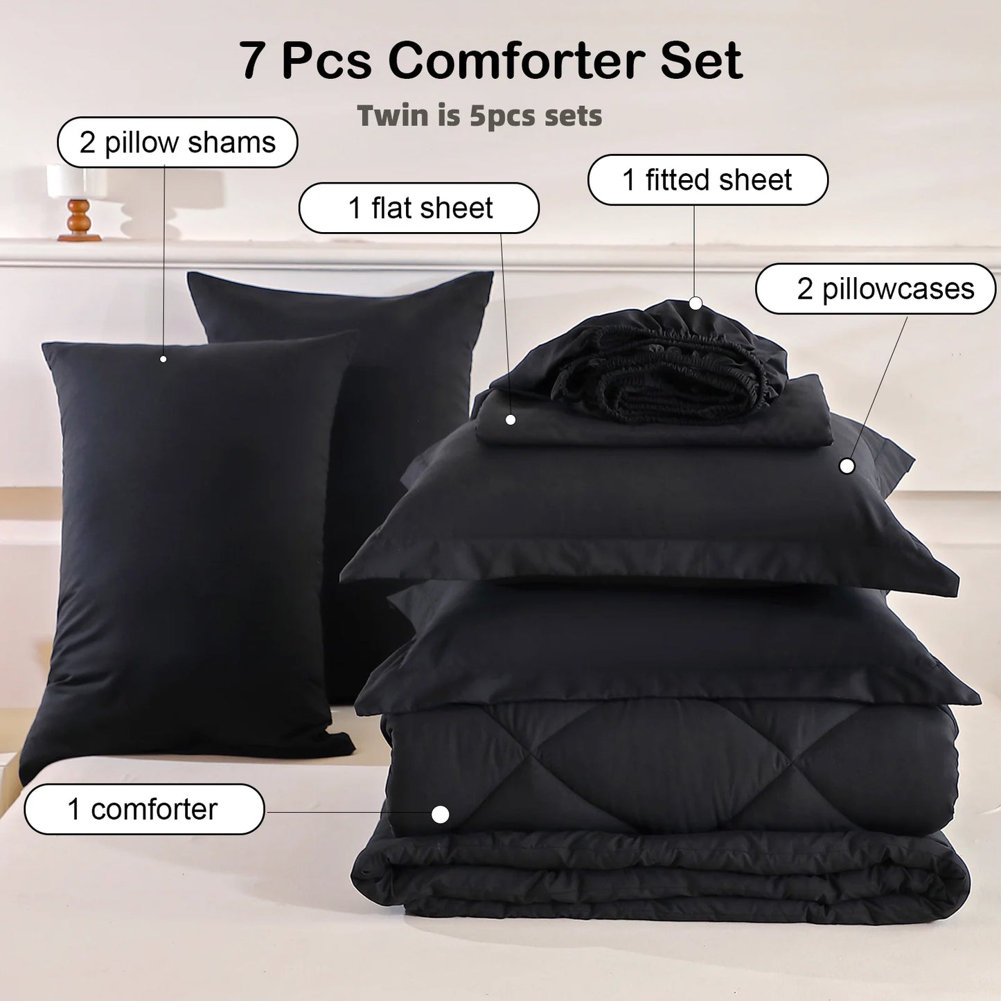 EasYum Bedding Sets Quilted 100 Percent Polyester Comforter Set