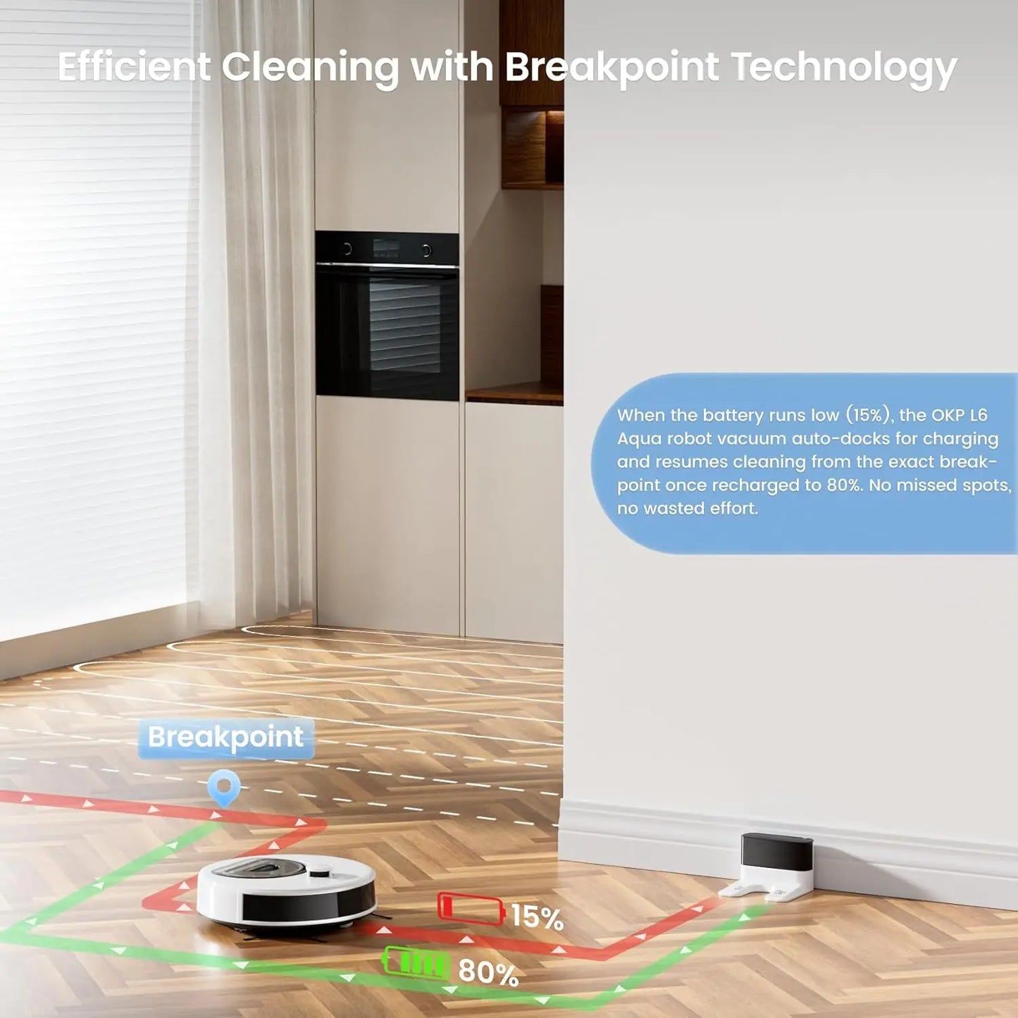 XMSJ LiRobot Vacuum And Mop Combo 6000Pa Smart Mapping 150Min