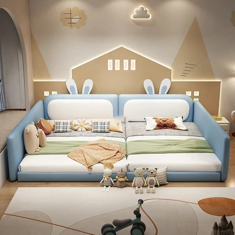 Nordic Style Toddler Bed Wood Frame Safe Comfortable Sleep
