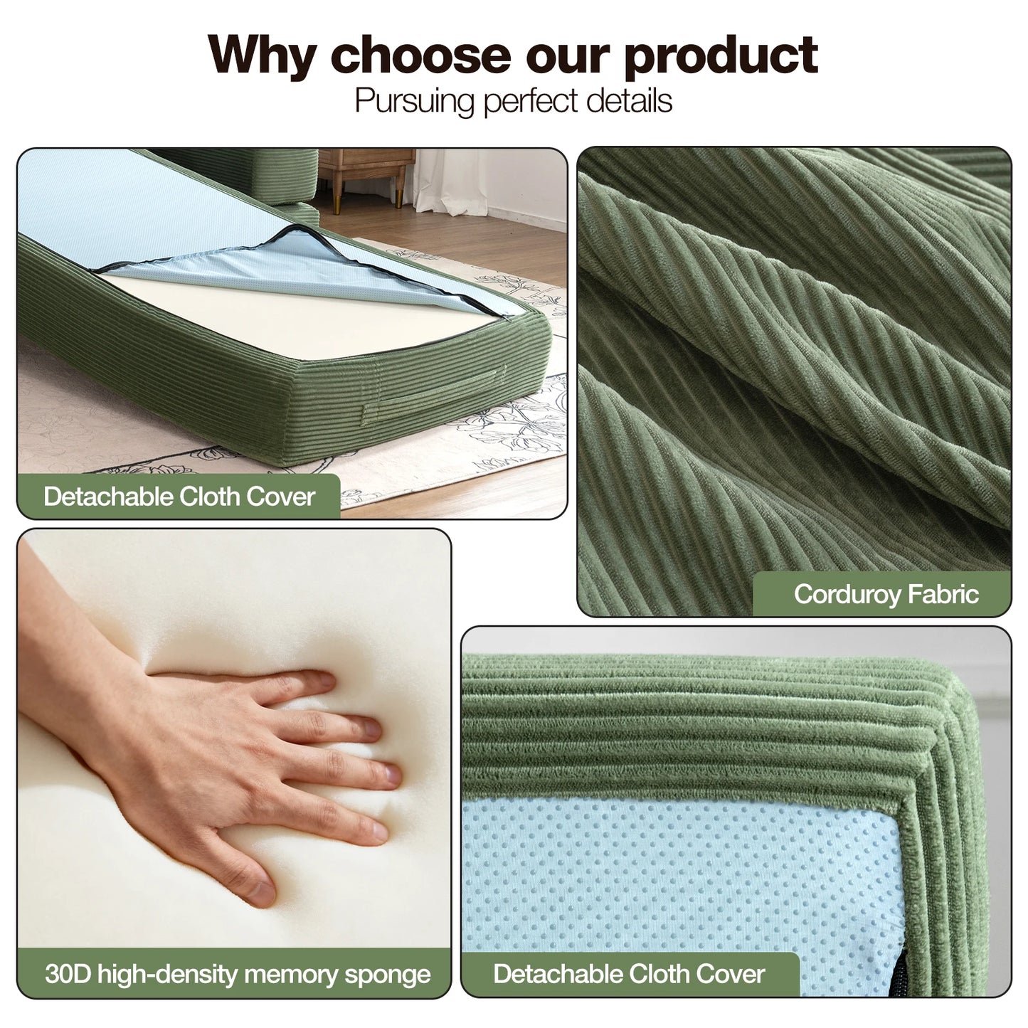 Tholasis Convertible Sofa Bed Fixed Frame For Small Spaces