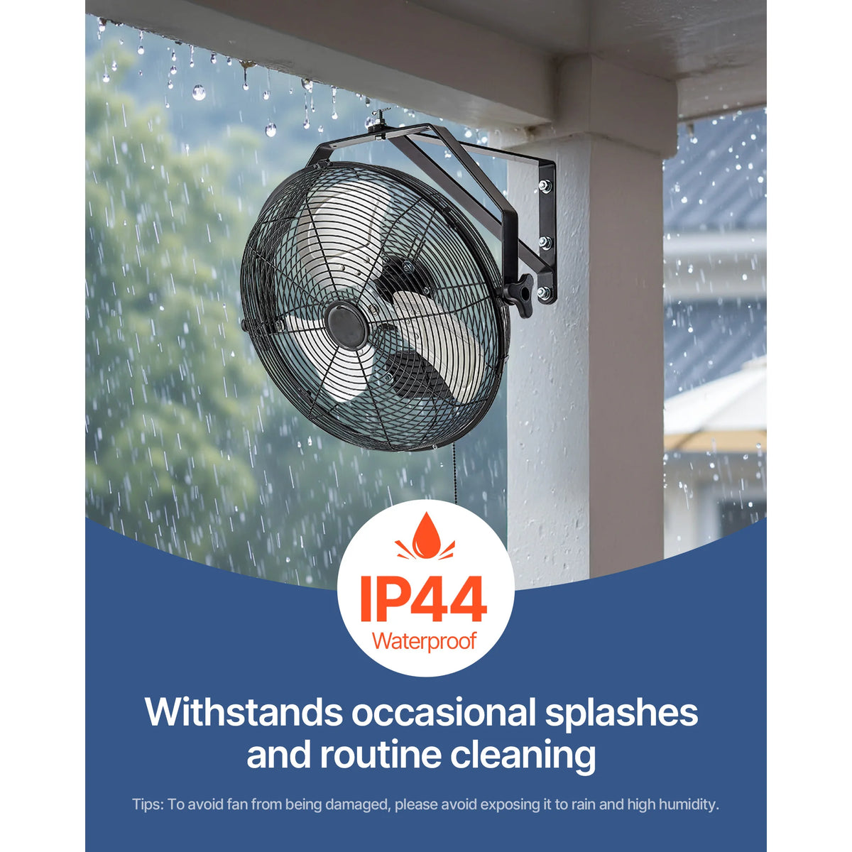 SucceBuy Industrial Wall Mount High Velocity Waterproof Fan for Workshops