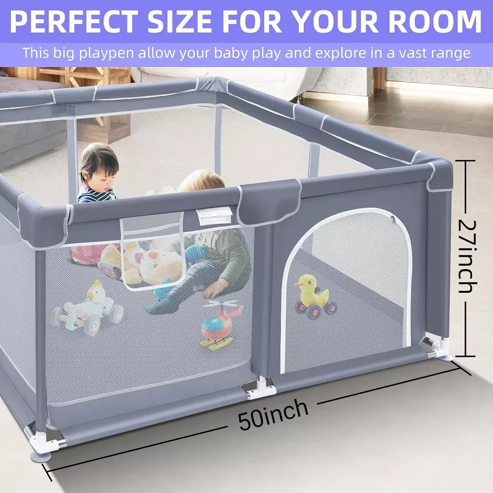 Foldable Baby Playpen Playground Safety Yard For Indoor Outdoor Use