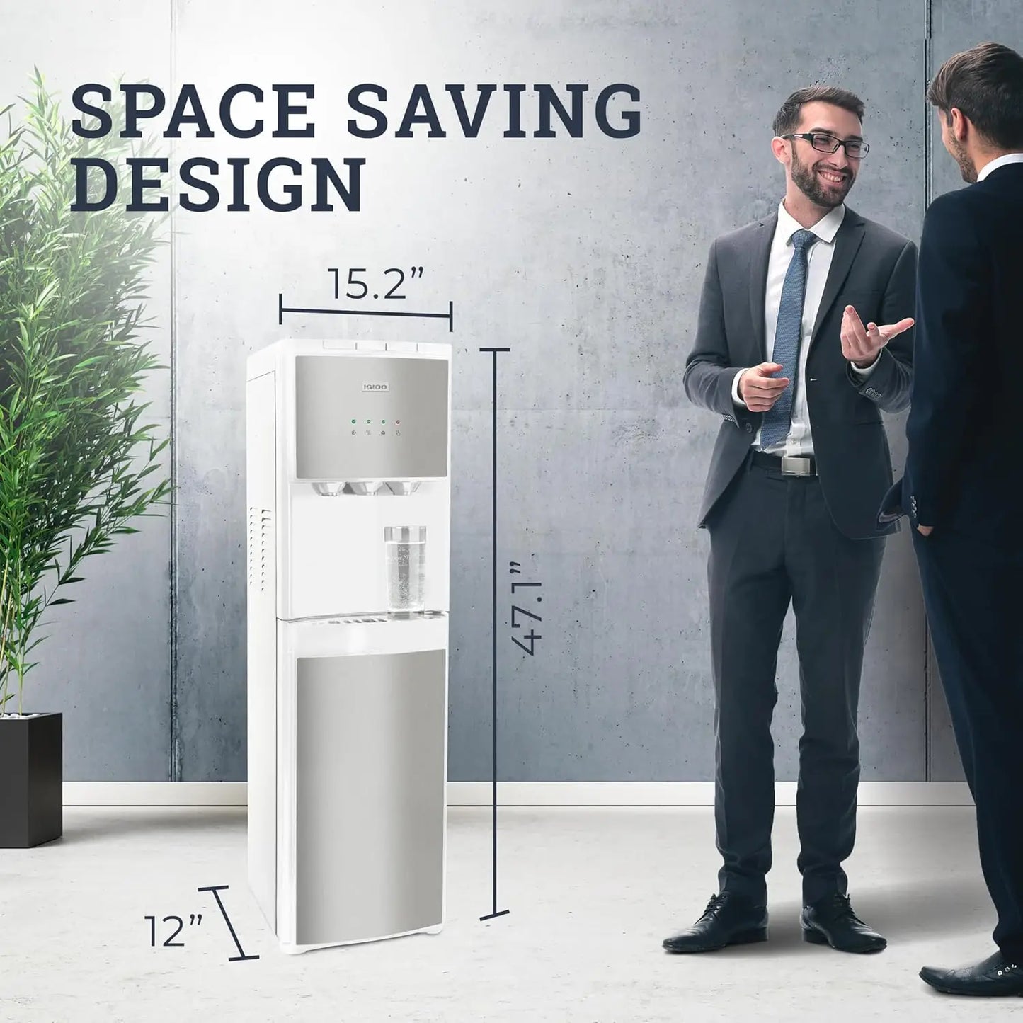 XMSJ Bottom Load Water Cooler Dispenser Hot Cold Water