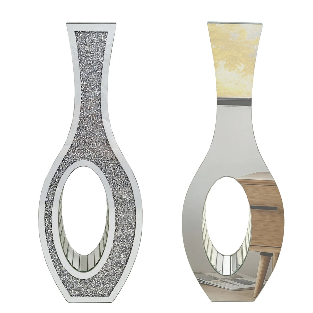 Tall Crush Diamond Pattern Decorative Floor Plant Vase