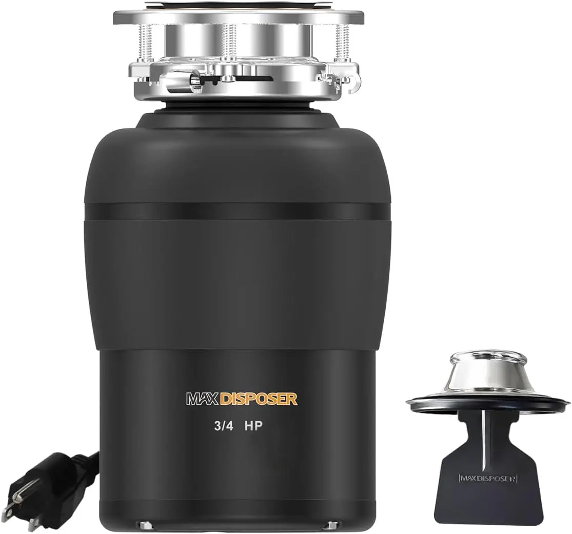 XMSJ Three Quarter HP Garbage Disposal For Kitchen Sink Stopper