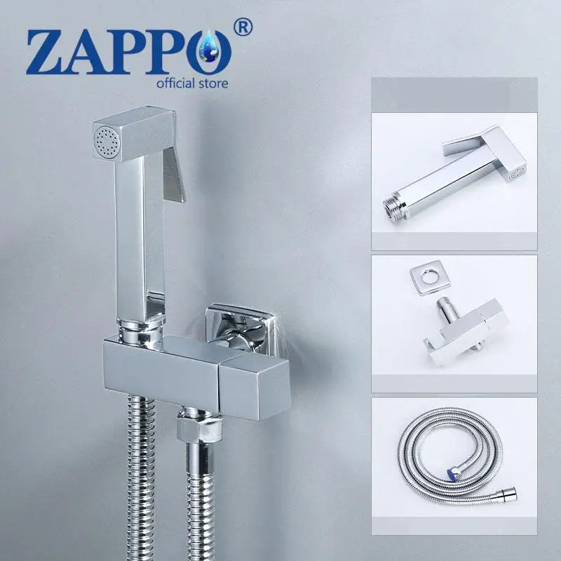 ZAPPO Bidet Sprayer Faucet for Toilet Brass Rough-In Kit