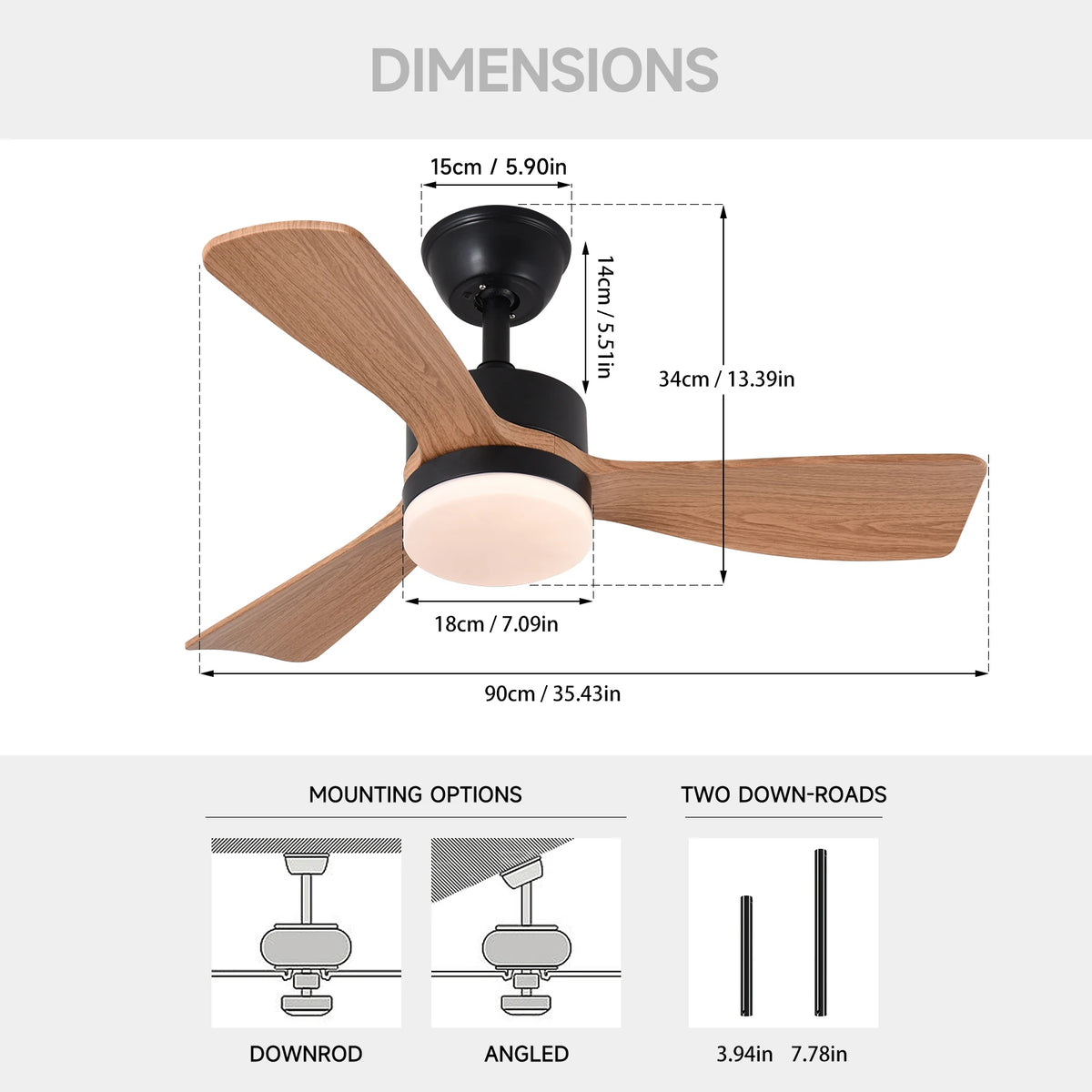 GreeLustr Remote Control LED Ceiling Fan With Decorative Chandelier Lamp