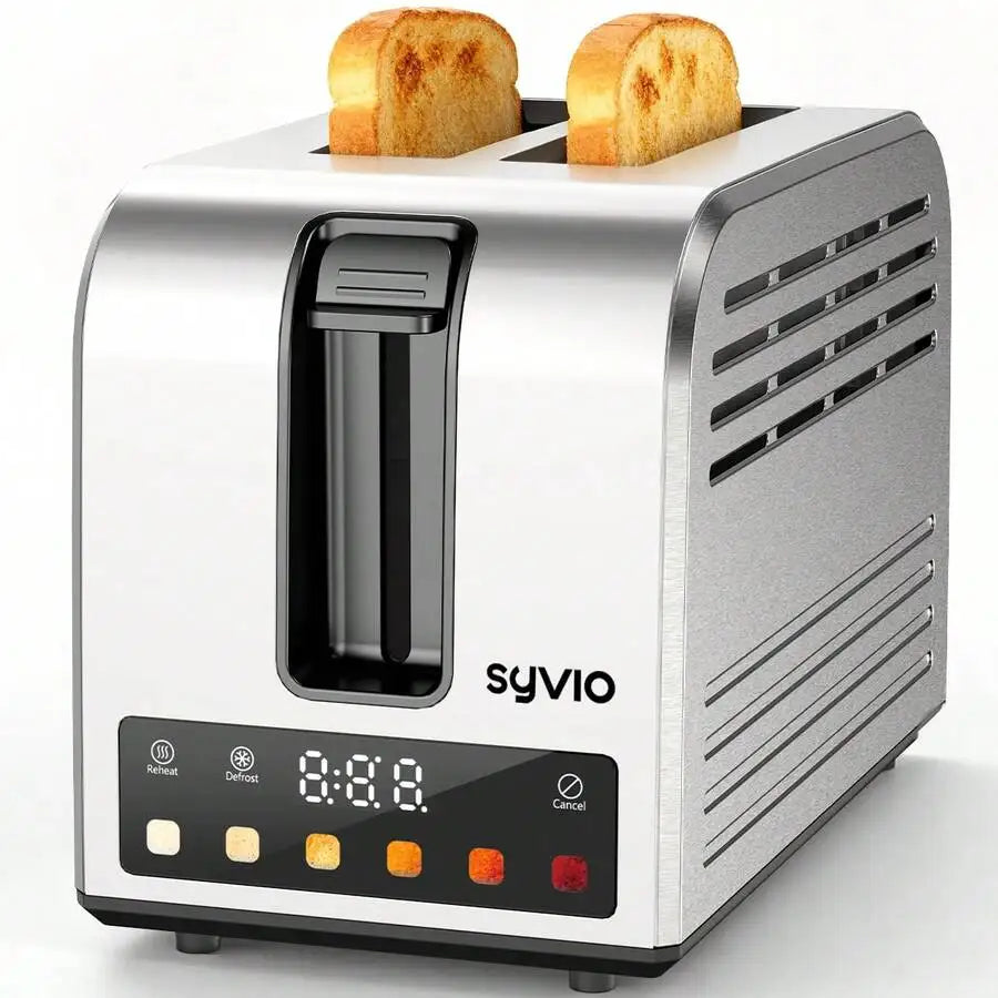 XMSJ Touchscreen Stainless Steel Toaster With 5 Bread Types