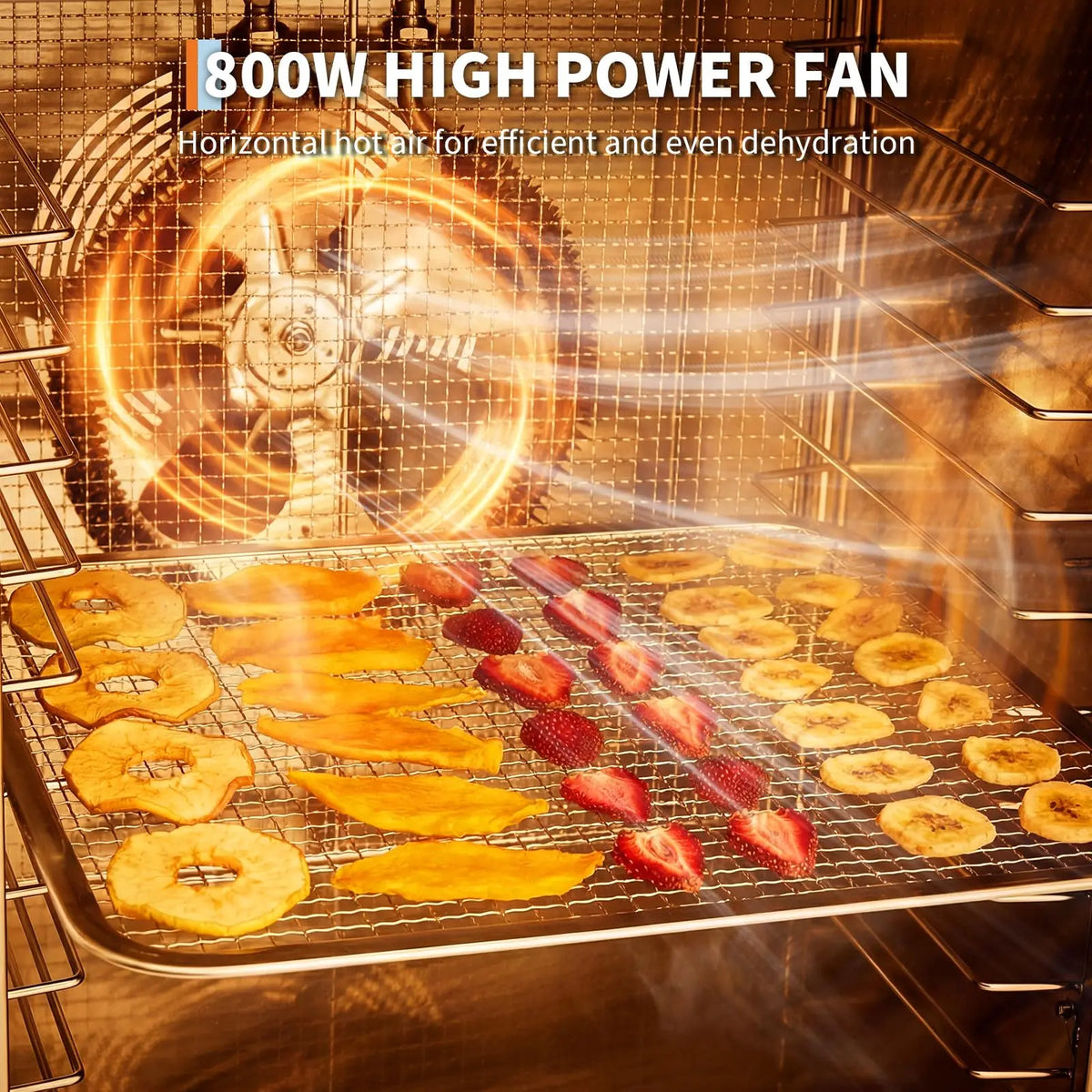 HiMISS Stainless Steel Digital Food Dehydrator With Adjustable Temperature Control