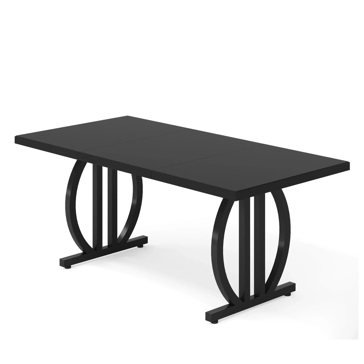 Tribesigns Modern Industrial Wooden Dining Table With Metal Frame
