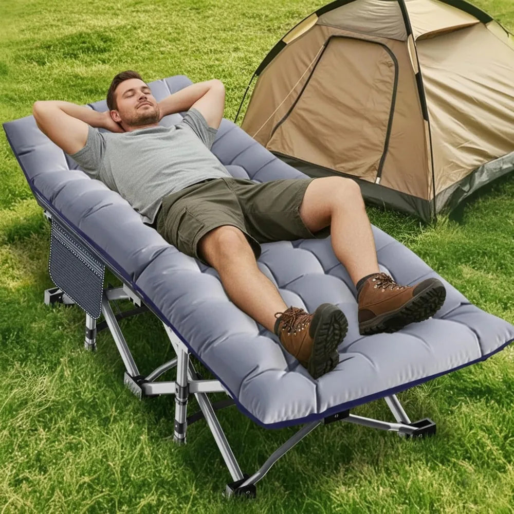 NBVCX Heavy Duty Folding Camping Cot Mattress 500 Lb Capacity