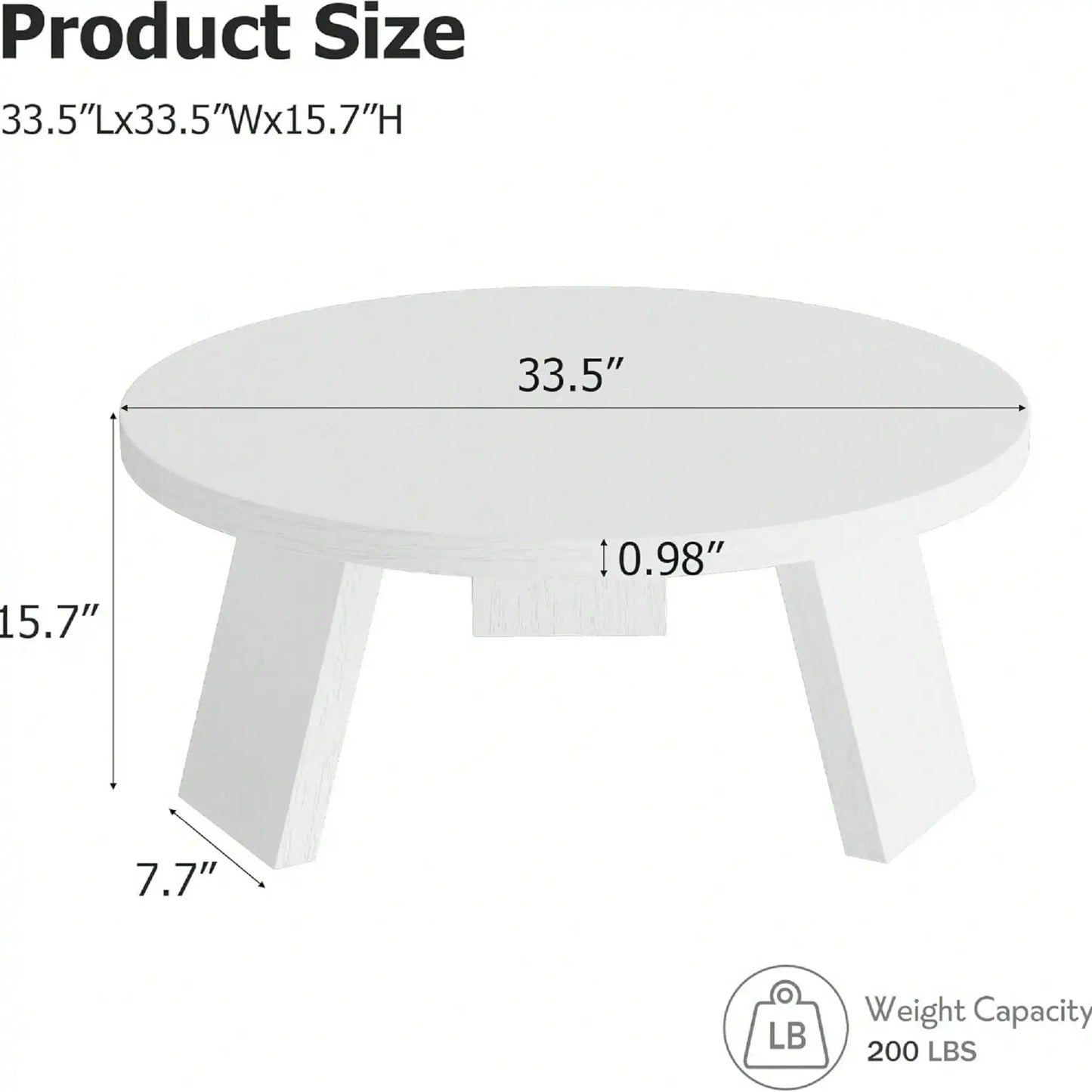 Modern Round Coffee Table With Inclined Legs Wood Circle Design