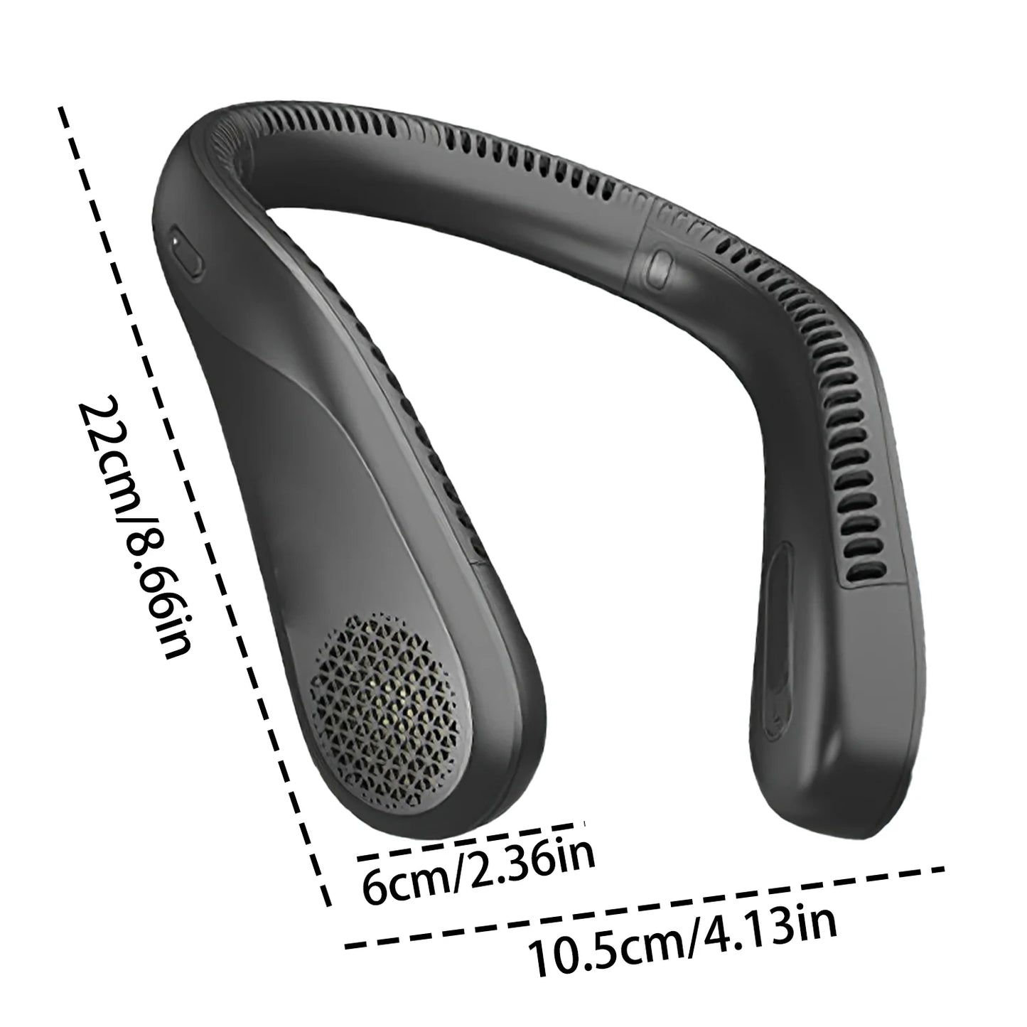 Rechargeable USB Neck Fan With 4 Speeds Bladeless Hands Free