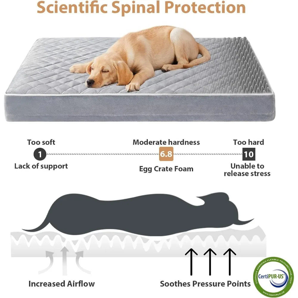 NBVCX Orthopedic Waterproof Dog Bed With Removable Washable Cover