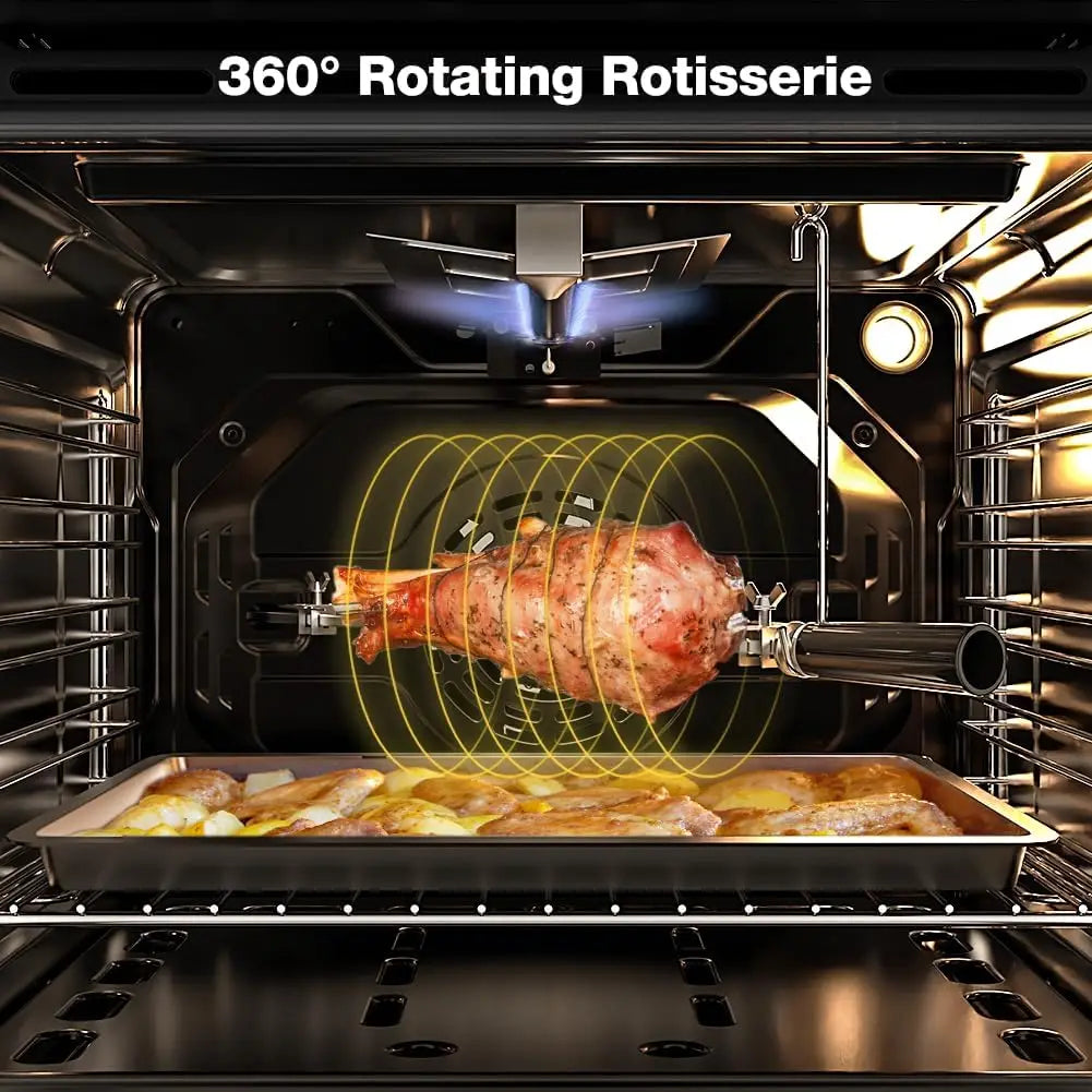 XMSJ Gas Wall Oven With Convection Bake Rotisserie And Timer