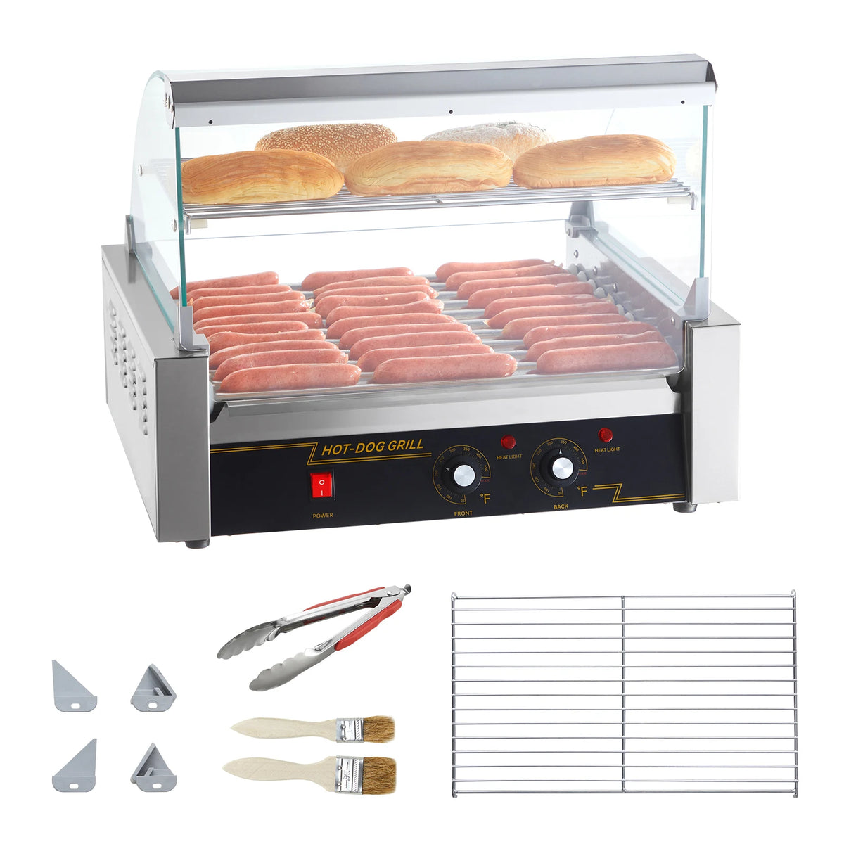 SucceBuy Commercial Electric Hot Dog Roller Sausage Grill Machine