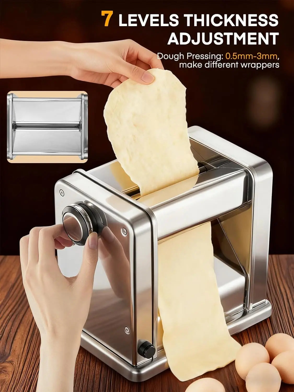 XMSJ Electric Pasta Maker Machine for Spaghetti Fettuccine Lasagna