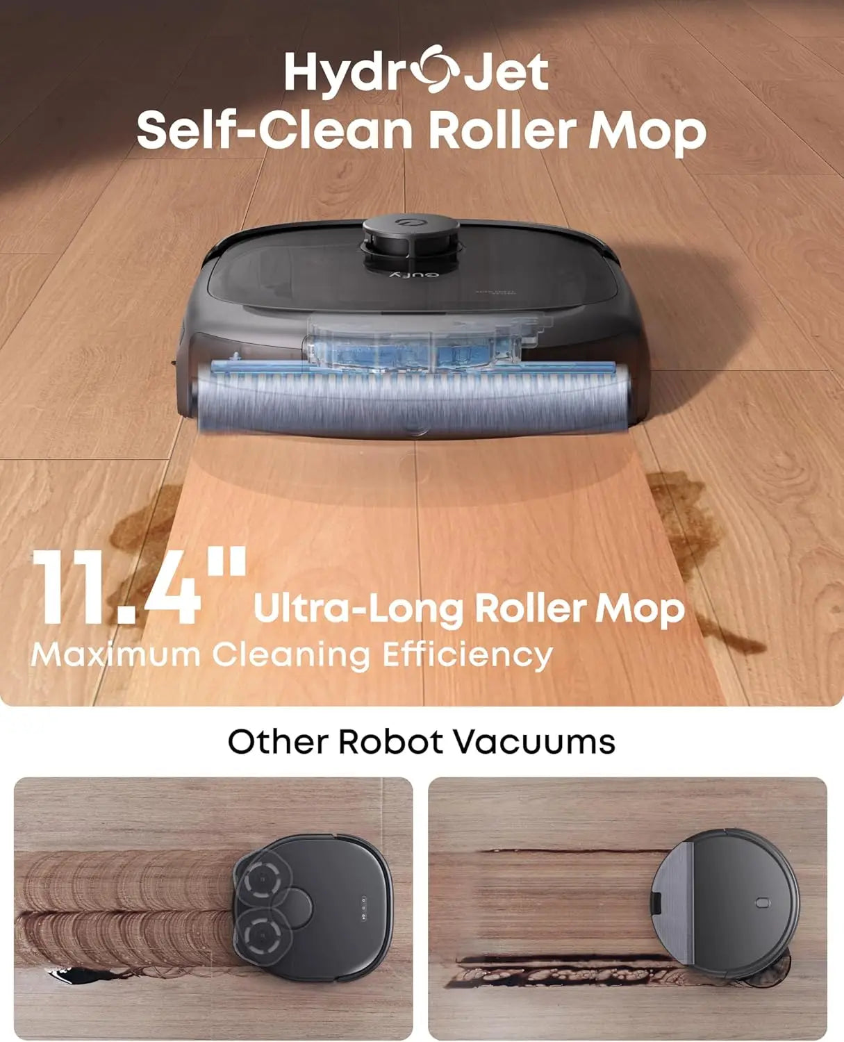 XMSJ Robot Vacuum E28 With 20KPa Suction HydroJet Mop