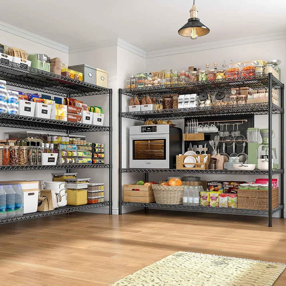 XMSJ Four Tier Metal Wire Storage Shelving Unit For Garage