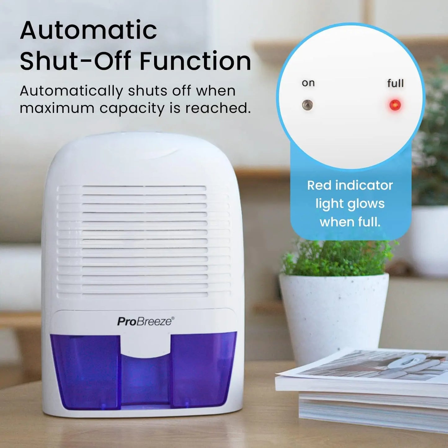 XMSJ Portable Electric Mini Dehumidifier 1.5L Auto Shutoff