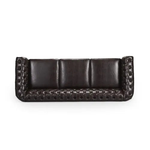 Chesterfield Sofa With Button Tufting Nailhead Trim Scrolled Arms