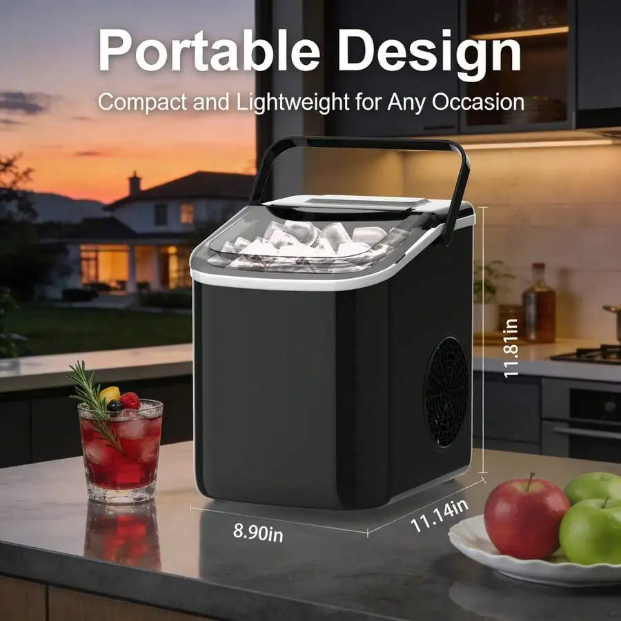 XMSJ Commercial Ice Maker Portable 26 Lbs Per 24 Hours