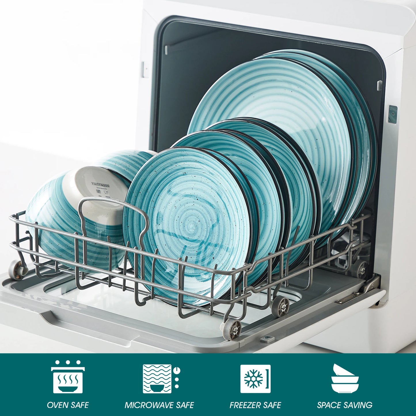Vancasso Spiral Ceramic Dinner Set For Modern Table Setting
