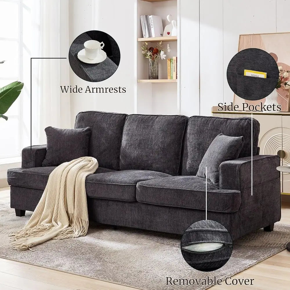 Luxury Cloud Style Three Seater Sofa With Deep Seat Cushions