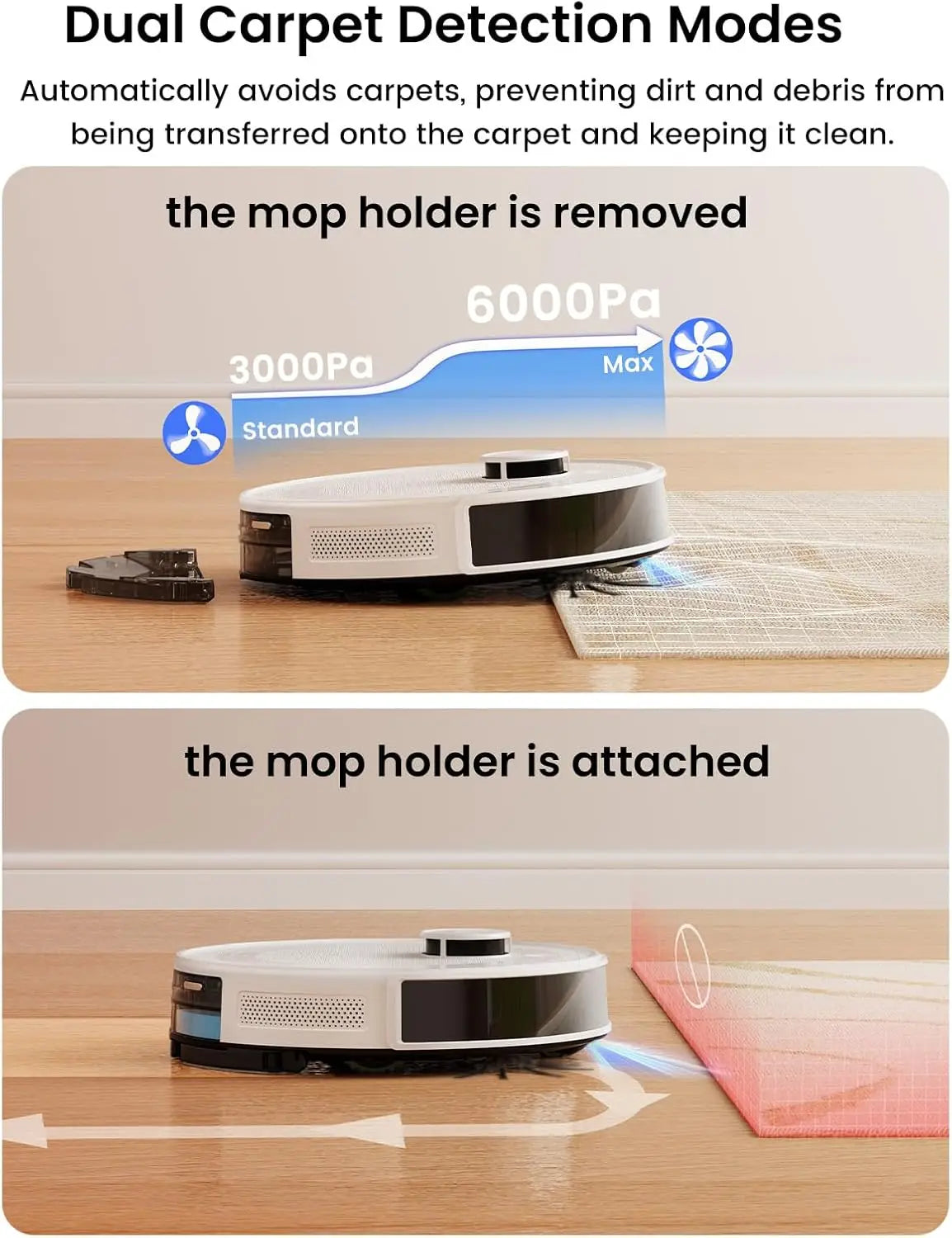 XMSJ LiRobot Vacuum And Mop Self Emptying 6000Pa Suction