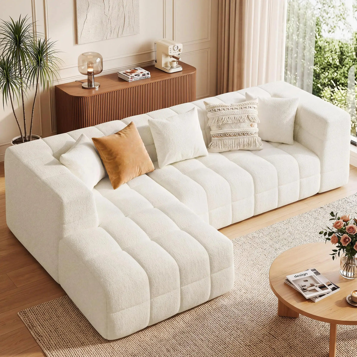Boneless Modular Sectional Sofa With Chaise Flexible L Shaped Couch