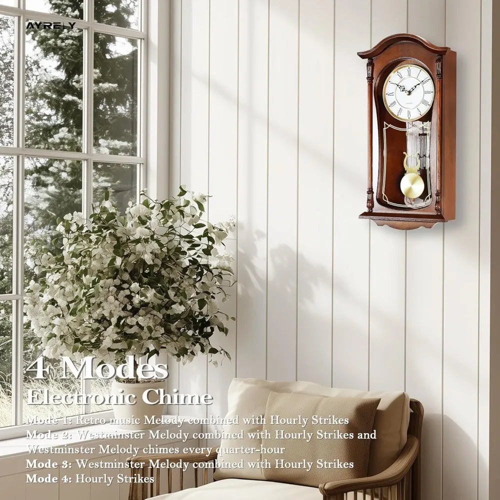Analog Wall Clock With Hourly And Quarter Hour Chime