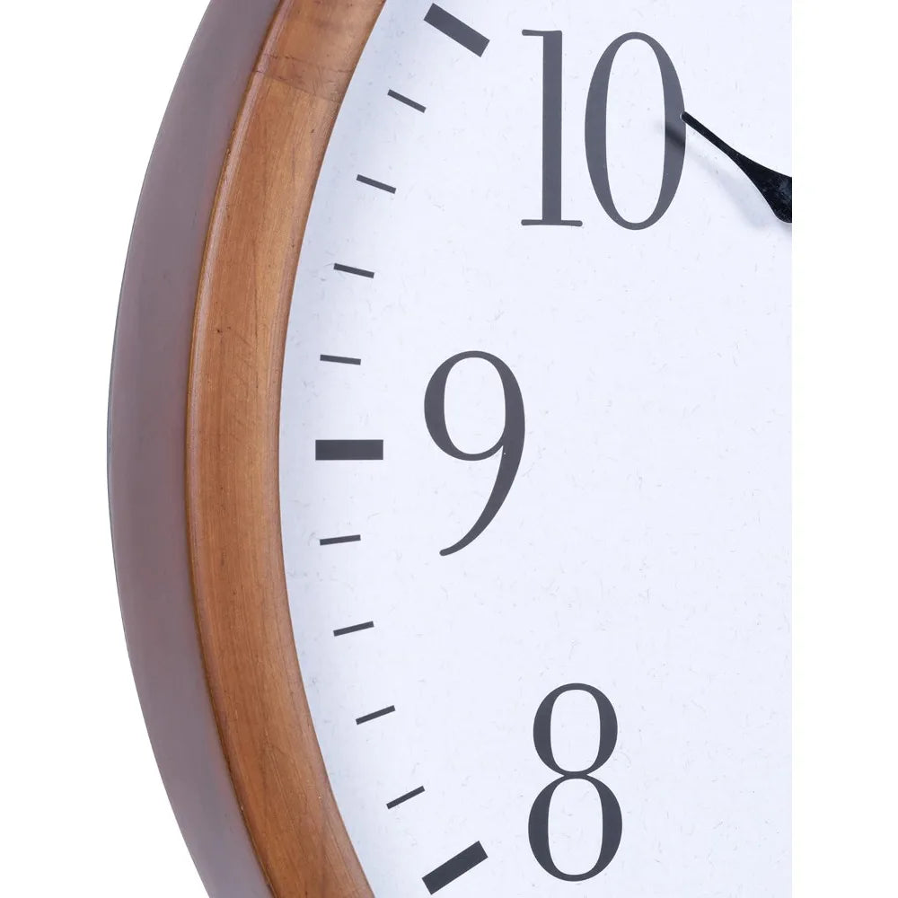 Wooden Analog Wall Clock Modern Style For Living Room Decor