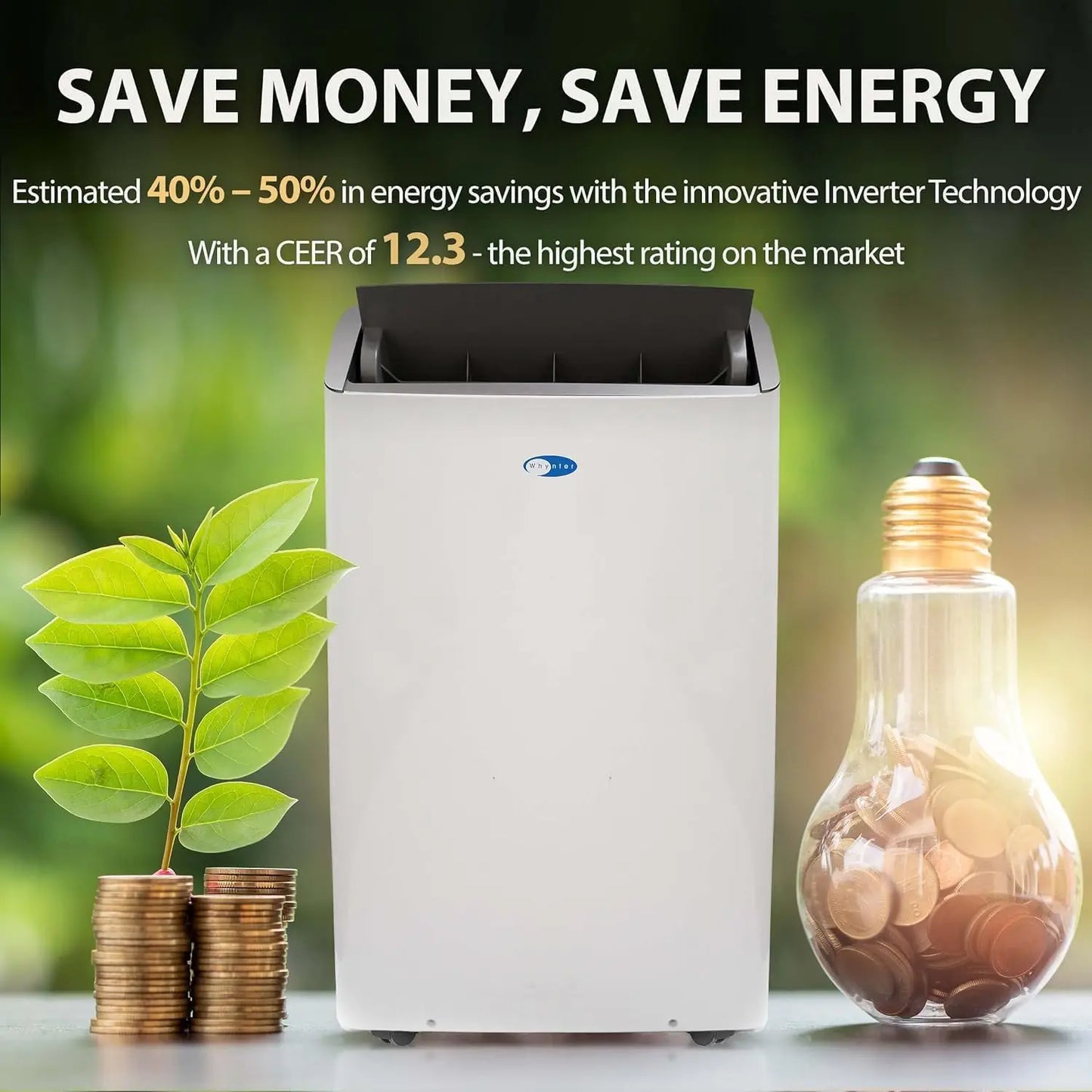 XMSJ Portable Air Conditioner With WiFi Dehumidifier Fan 14000 BTU
