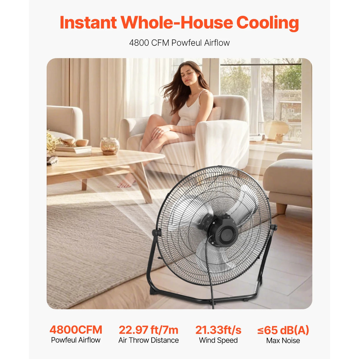 VEVOR High Velocity Industrial Floor Fans With Adjustable Tilt