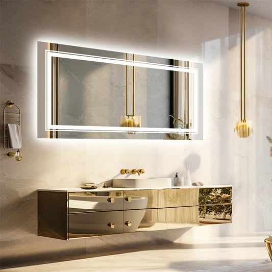 LUVODI Illuminated Bathroom Mirror With Dimmable Three Temperature Lights