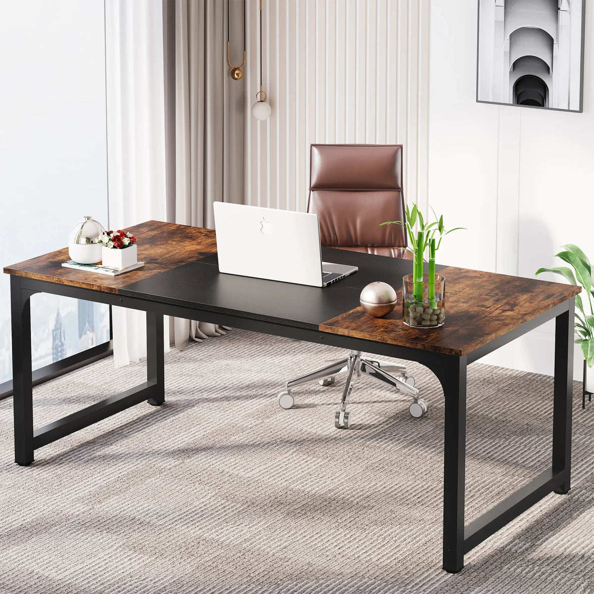 Tribesigns Modern Computer Desk Wooden Home Office Table