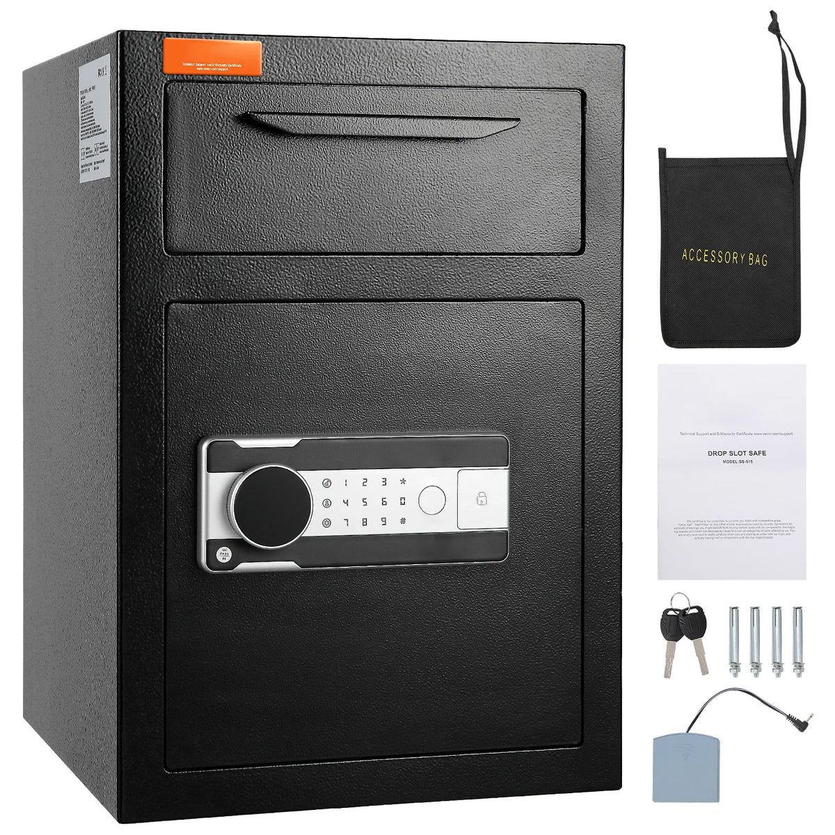Depository Safe Electronic Code Lock With Drop Slot And Keys