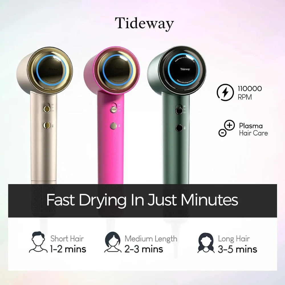 Tideway Hair Dryer High Speed Ionic Blow Dryer With Diffuser