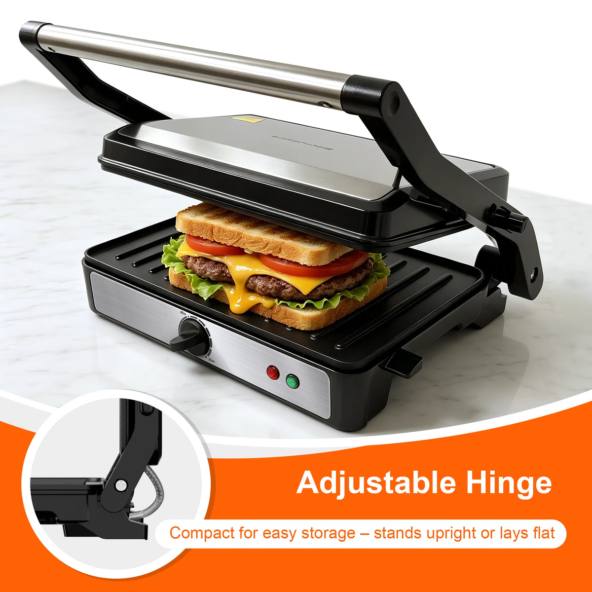 CACHOO Sandwich Maker and Indoor Grill Panini Press