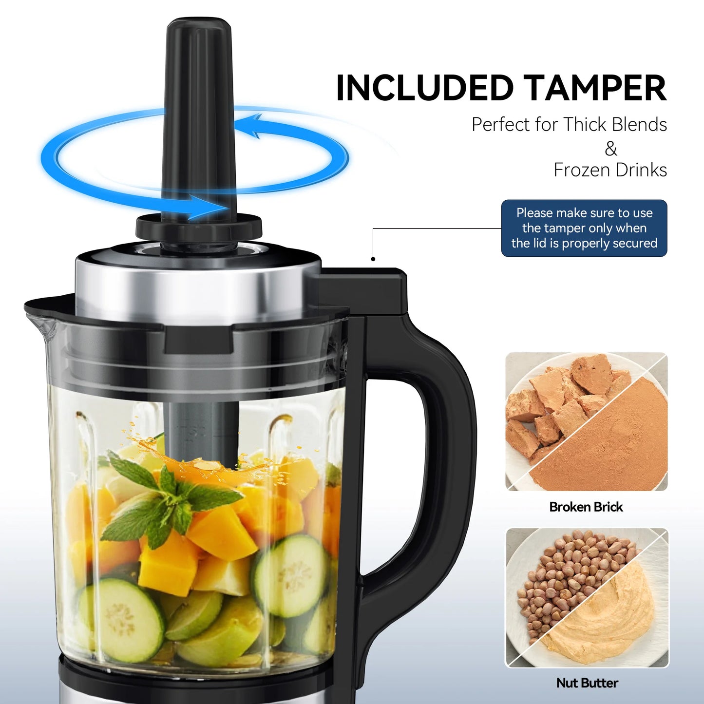 Astralship 1500W Glass Countertop Blender With 14 Presets Auto Clean