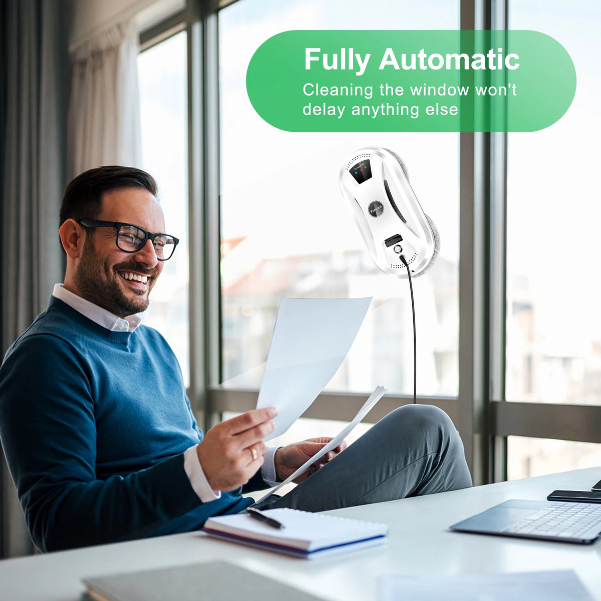 PuRuikai Smart Window Cleaning Robot Vacuum for Glass and Walls