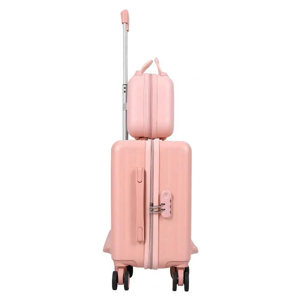 Kids Foldable Pedal Ride On Hardshell Spinner Luggage Scooter For Travel
