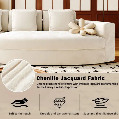 Pure Foam Modular Sectional Sofa 2 Piece Set With Pillows