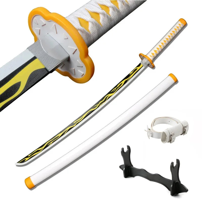 Anime Katana Cosplay Bamboo Wooden Toy Sword Tanjiro Zenitsu Kyoujurou