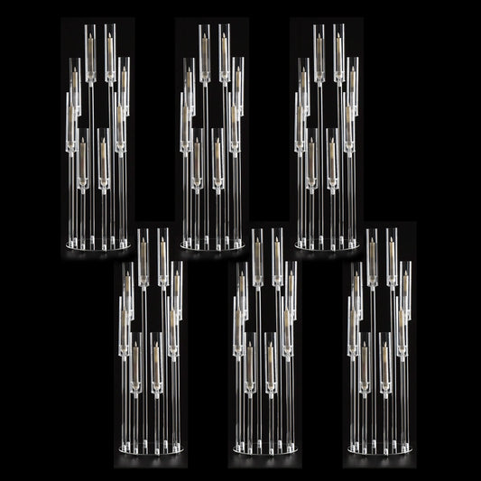 VINCIGANT Clear Acrylic Eight Arm Floor Candelabra Wedding Centerpiece