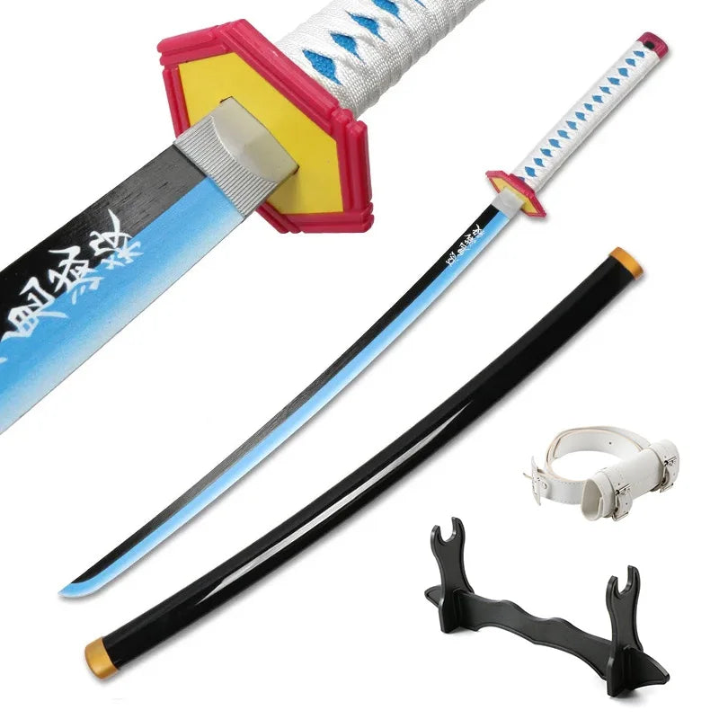 Anime Katana Cosplay Bamboo Wooden Toy Sword Tanjiro Zenitsu Kyoujurou