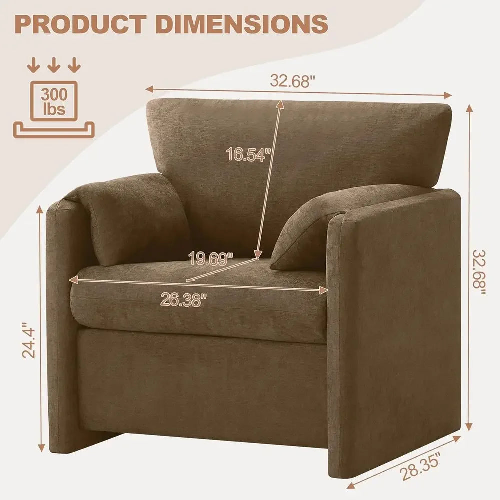 Oversized Accent Chair for Living Room Two Piece Set